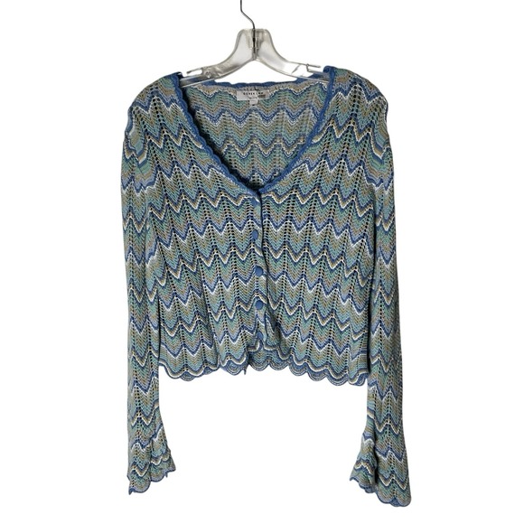 Derek Lam Open Knit Flare Sleeve Top - Picture 2 of 9